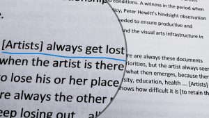 'Artists always get lost...'